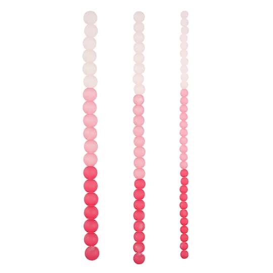 Pink Ombre Glass Round Beads by Bead Landing™